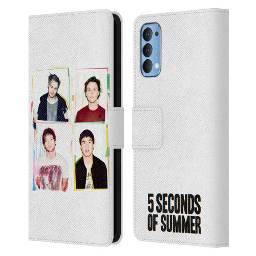 5 Seconds of Summer Posters Polaroid Leather Book Wallet Case Cover For OPPO Reno 4 5G