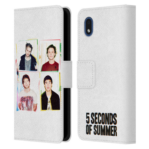 5 Seconds of Summer Posters Polaroid Leather Book Wallet Case Cover For Samsung Galaxy A01 Core (2020)