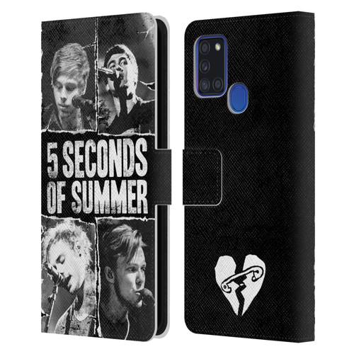 5 Seconds of Summer Posters Torn Papers 2 Leather Book Wallet Case Cover For Samsung Galaxy A21s (2020)