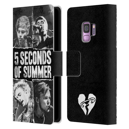 5 Seconds of Summer Posters Torn Papers 2 Leather Book Wallet Case Cover For Samsung Galaxy S9