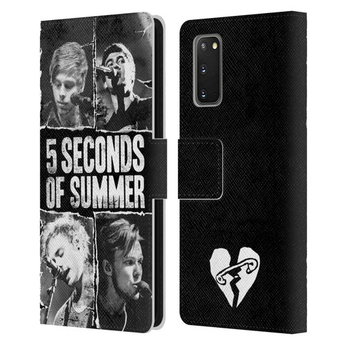 5 Seconds of Summer Posters Torn Papers 2 Leather Book Wallet Case Cover For Samsung Galaxy S20 / S20 5G