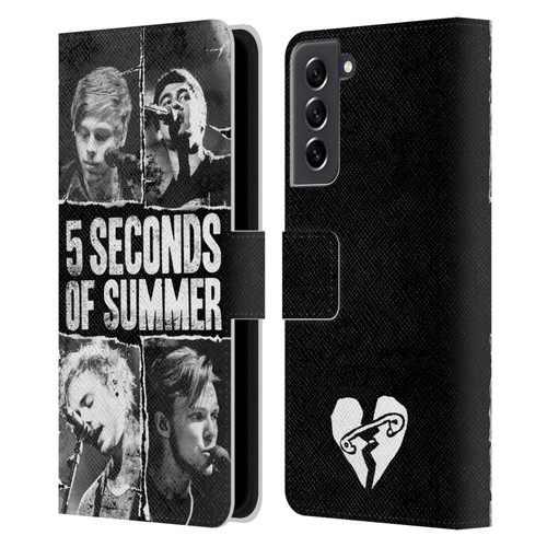5 Seconds of Summer Posters Torn Papers 2 Leather Book Wallet Case Cover For Samsung Galaxy S21 FE 5G