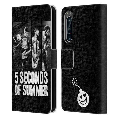 5 Seconds of Summer Posters Strips Leather Book Wallet Case Cover For Sony Xperia 5 IV