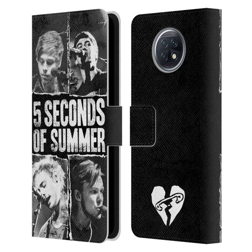 5 Seconds of Summer Posters Torn Papers 2 Leather Book Wallet Case Cover For Xiaomi Redmi Note 9T 5G