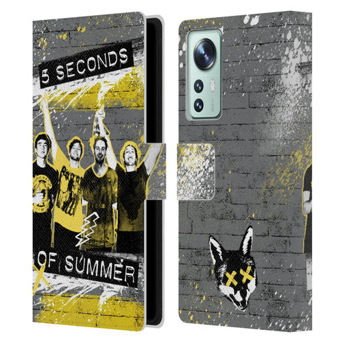 5 Seconds of Summer Posters Splatter Leather Book Wallet Case Cover For Xiaomi 12