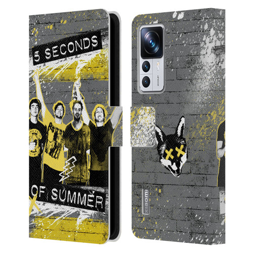 5 Seconds of Summer Posters Splatter Leather Book Wallet Case Cover For Xiaomi 12T Pro