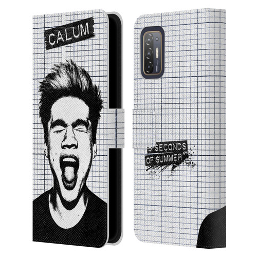 5 Seconds of Summer Solos Grained Calum Leather Book Wallet Case Cover For HTC Desire 21 Pro 5G