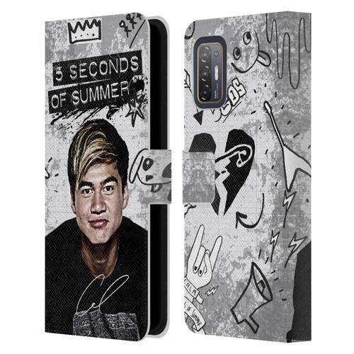 5 Seconds of Summer Solos Vandal Calum Leather Book Wallet Case Cover For HTC Desire 21 Pro 5G
