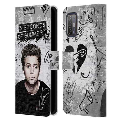 5 Seconds of Summer Solos Vandal Luke Leather Book Wallet Case Cover For HTC Desire 21 Pro 5G