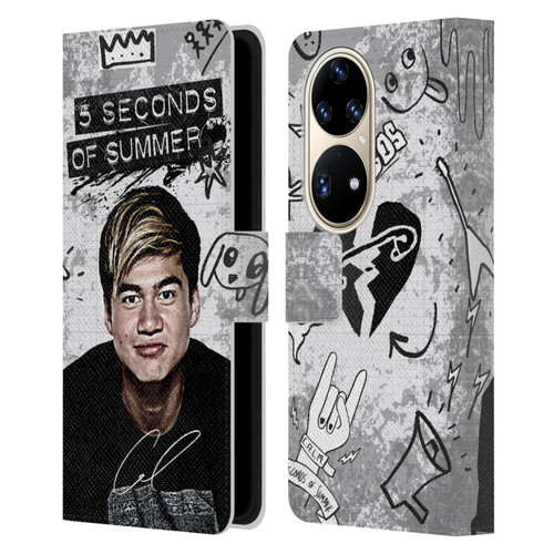 5 Seconds of Summer Solos Vandal Calum Leather Book Wallet Case Cover For Huawei P50 Pro