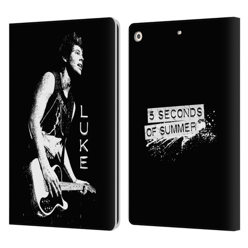 5 Seconds of Summer Solos BW Luke Leather Book Wallet Case Cover For Apple iPad 10.2 2019/2020/2021