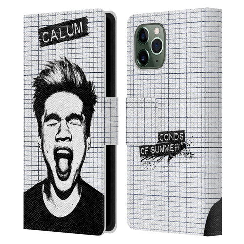 5 Seconds of Summer Solos Grained Calum Leather Book Wallet Case Cover For Apple iPhone 11 Pro
