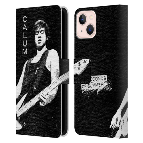 5 Seconds of Summer Solos BW Calum Leather Book Wallet Case Cover For Apple iPhone 13