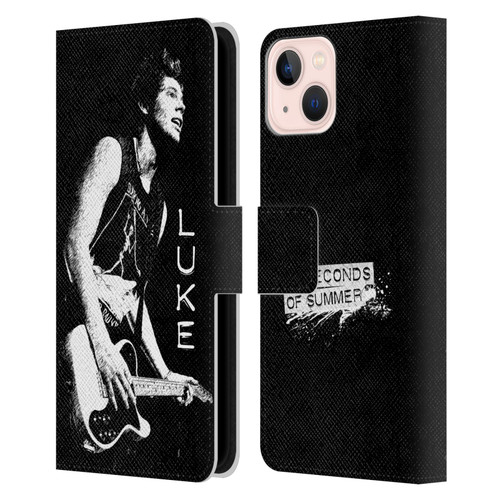 5 Seconds of Summer Solos BW Luke Leather Book Wallet Case Cover For Apple iPhone 13