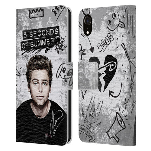 5 Seconds of Summer Solos Vandal Luke Leather Book Wallet Case Cover For Apple iPhone XR