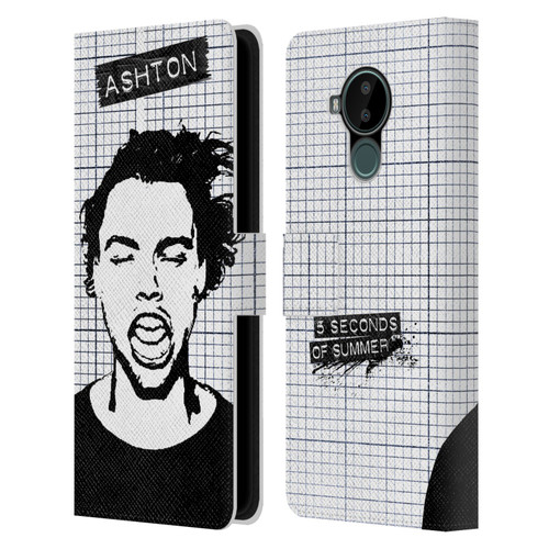 5 Seconds of Summer Solos Grained Ashton Leather Book Wallet Case Cover For Nokia C30