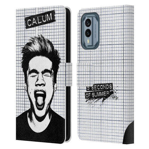 5 Seconds of Summer Solos Grained Calum Leather Book Wallet Case Cover For Nokia X30