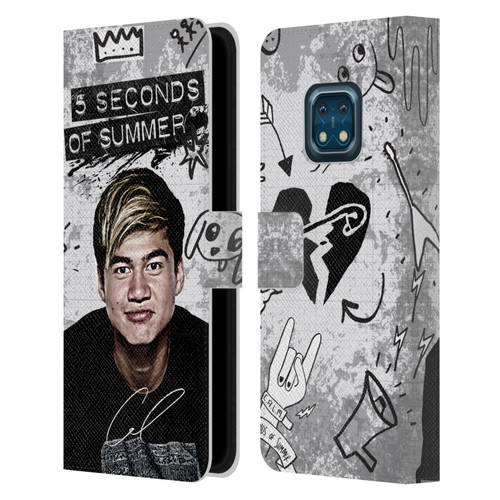 5 Seconds of Summer Solos Vandal Calum Leather Book Wallet Case Cover For Nokia XR20