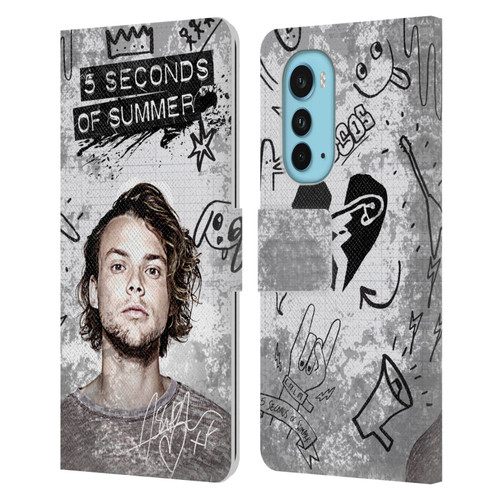 5 Seconds of Summer Solos Vandal Ashton Leather Book Wallet Case Cover For Motorola Edge (2022)