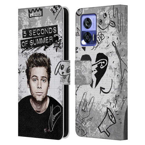 5 Seconds of Summer Solos Vandal Luke Leather Book Wallet Case Cover For Motorola Edge 30 Neo 5G