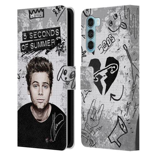 5 Seconds of Summer Solos Vandal Luke Leather Book Wallet Case Cover For Motorola Edge S30 / Moto G200 5G