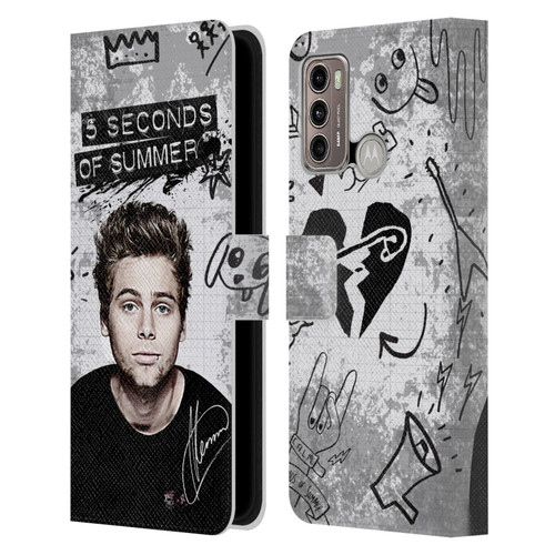 5 Seconds of Summer Solos Vandal Luke Leather Book Wallet Case Cover For Motorola Moto G60 / Moto G40 Fusion