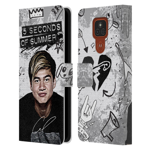 5 Seconds of Summer Solos Vandal Calum Leather Book Wallet Case Cover For Motorola Moto E7 Plus