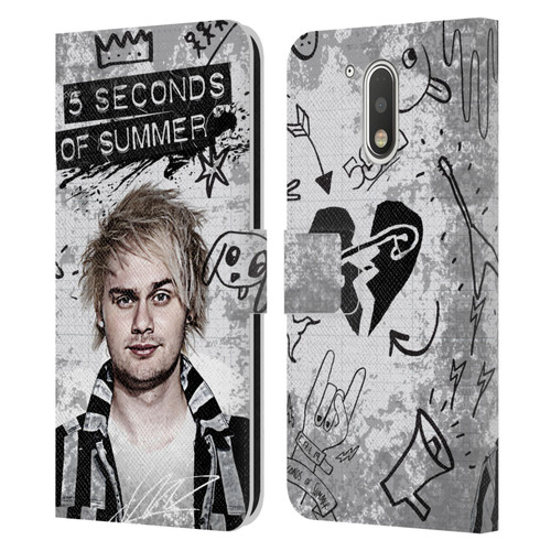 5 Seconds of Summer Solos Vandal Mikey Leather Book Wallet Case Cover For Motorola Moto G41