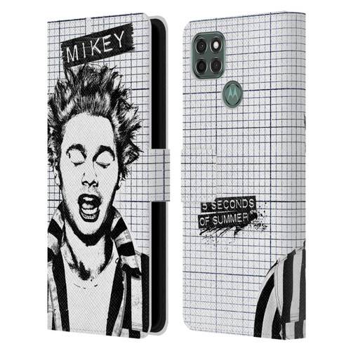 5 Seconds of Summer Solos Grained Mikey Leather Book Wallet Case Cover For Motorola Moto G9 Power