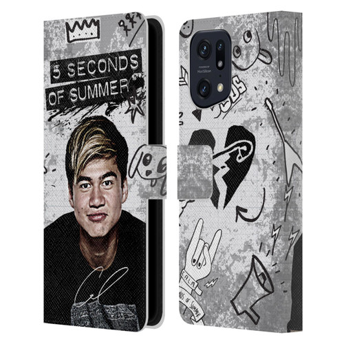 5 Seconds of Summer Solos Vandal Calum Leather Book Wallet Case Cover For OPPO Find X5