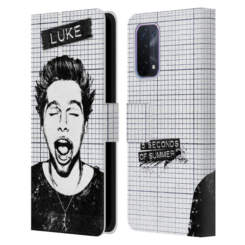 5 Seconds of Summer Solos Grained Luke Leather Book Wallet Case Cover For OPPO A54 5G