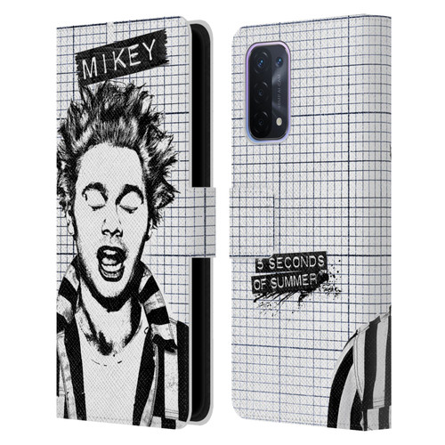 5 Seconds of Summer Solos Grained Mikey Leather Book Wallet Case Cover For OPPO A54 5G