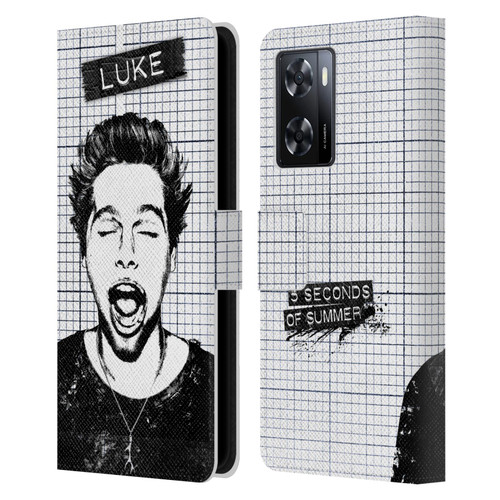 5 Seconds of Summer Solos Grained Luke Leather Book Wallet Case Cover For OPPO A57s