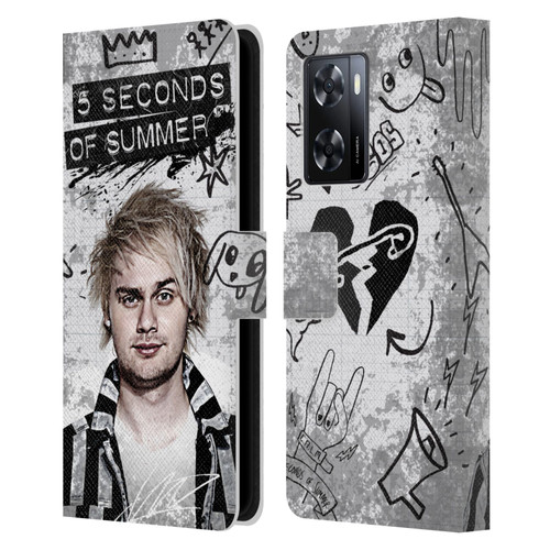 5 Seconds of Summer Solos Vandal Mikey Leather Book Wallet Case Cover For OPPO A57s