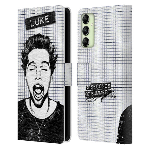 5 Seconds of Summer Solos Grained Luke Leather Book Wallet Case Cover For Samsung Galaxy A14 5G