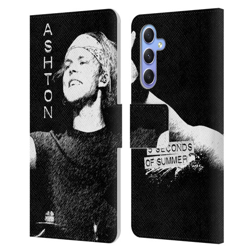 5 Seconds of Summer Solos BW Ashton Leather Book Wallet Case Cover For Samsung Galaxy A34 5G