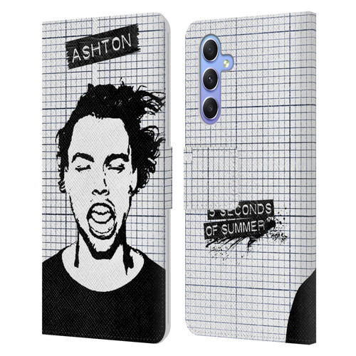 5 Seconds of Summer Solos Grained Ashton Leather Book Wallet Case Cover For Samsung Galaxy A34 5G