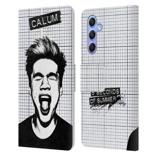 5 Seconds of Summer Solos Grained Calum Leather Book Wallet Case Cover For Samsung Galaxy A34 5G