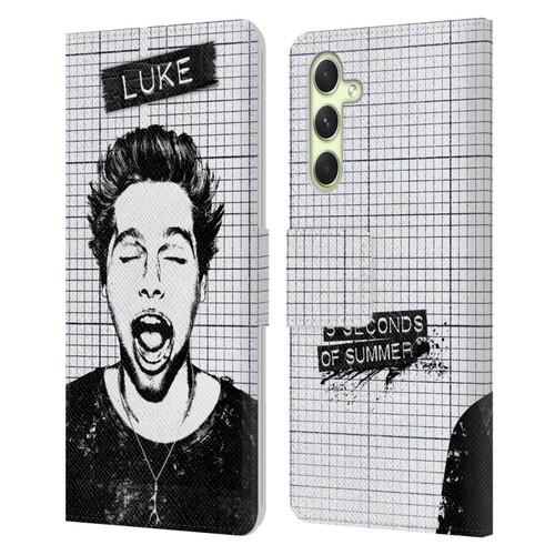 5 Seconds of Summer Solos Grained Luke Leather Book Wallet Case Cover For Samsung Galaxy A54 5G