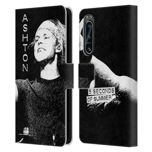 5 Seconds of Summer Solos BW Ashton Leather Book Wallet Case Cover For Sony Xperia 5 IV