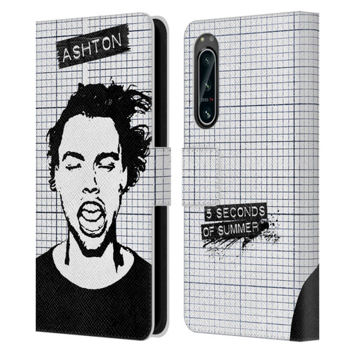 5 Seconds of Summer Solos Grained Ashton Leather Book Wallet Case Cover For Sony Xperia 5 IV