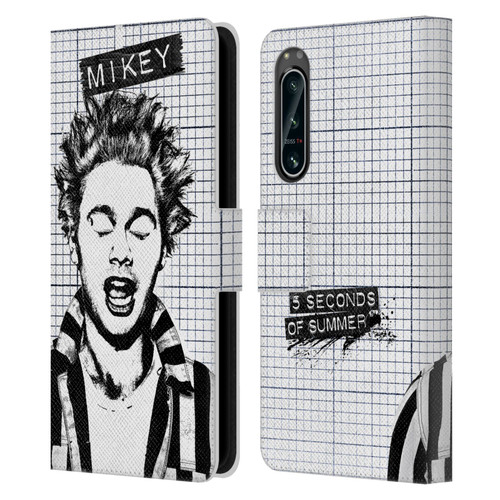 5 Seconds of Summer Solos Grained Mikey Leather Book Wallet Case Cover For Sony Xperia 5 IV