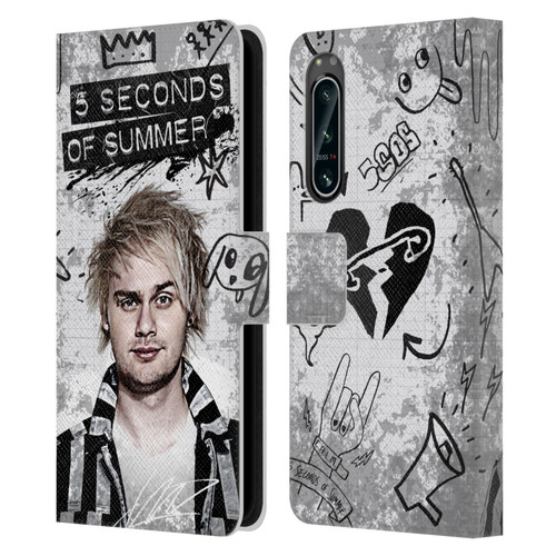 5 Seconds of Summer Solos Vandal Mikey Leather Book Wallet Case Cover For Sony Xperia 5 IV