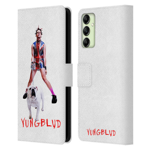 Yungblud Graphics Strawberry Lipstick Leather Book Wallet Case Cover For Samsung Galaxy A14 5G