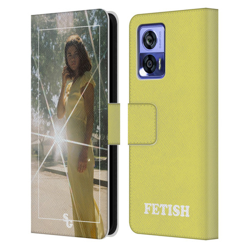 Selena Gomez Fetish Nightgown Yellow Leather Book Wallet Case Cover For Motorola Edge 30 Neo 5G