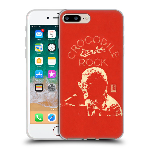 Elton John Artwork Crocodile Rock Single Soft Gel Case for Apple iPhone 7 Plus / iPhone 8 Plus