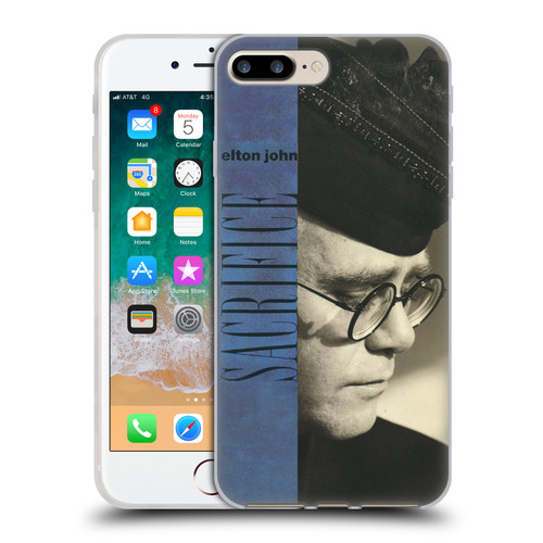 Elton John Artwork Sacrifice Single Soft Gel Case for Apple iPhone 7 Plus / iPhone 8 Plus