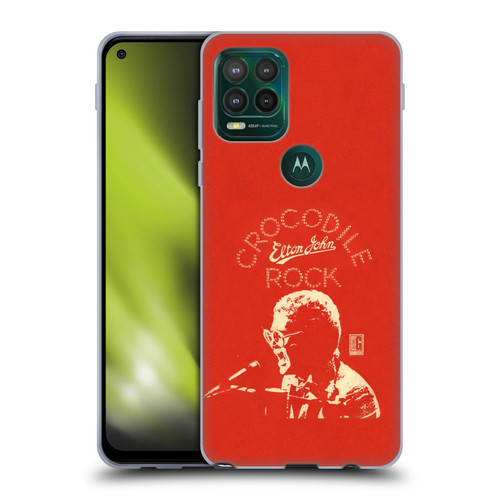 Elton John Artwork Crocodile Rock Single Soft Gel Case for Motorola Moto G Stylus 5G 2021