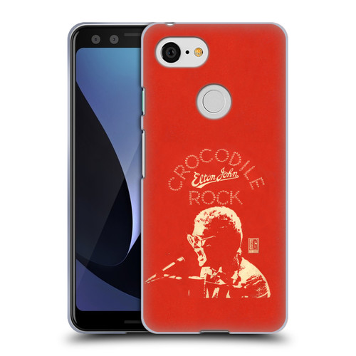 Elton John Artwork Crocodile Rock Single Soft Gel Case for Google Pixel 3