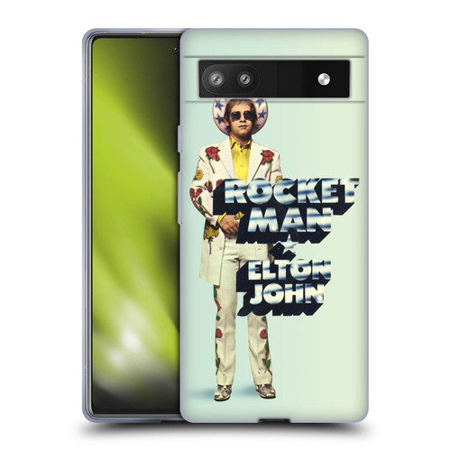Elton John Artwork Rocket Man Single Soft Gel Case for Google Pixel 6a